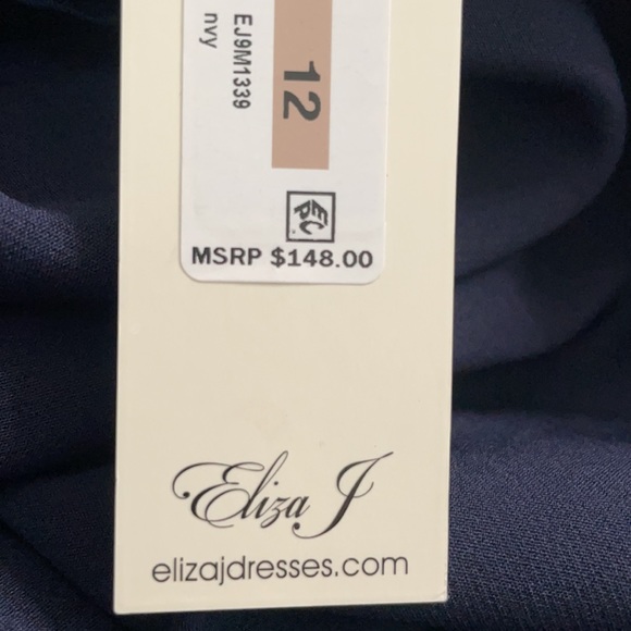 NWT Eliza J size 12 navy blue dress - Picture 5 of 5